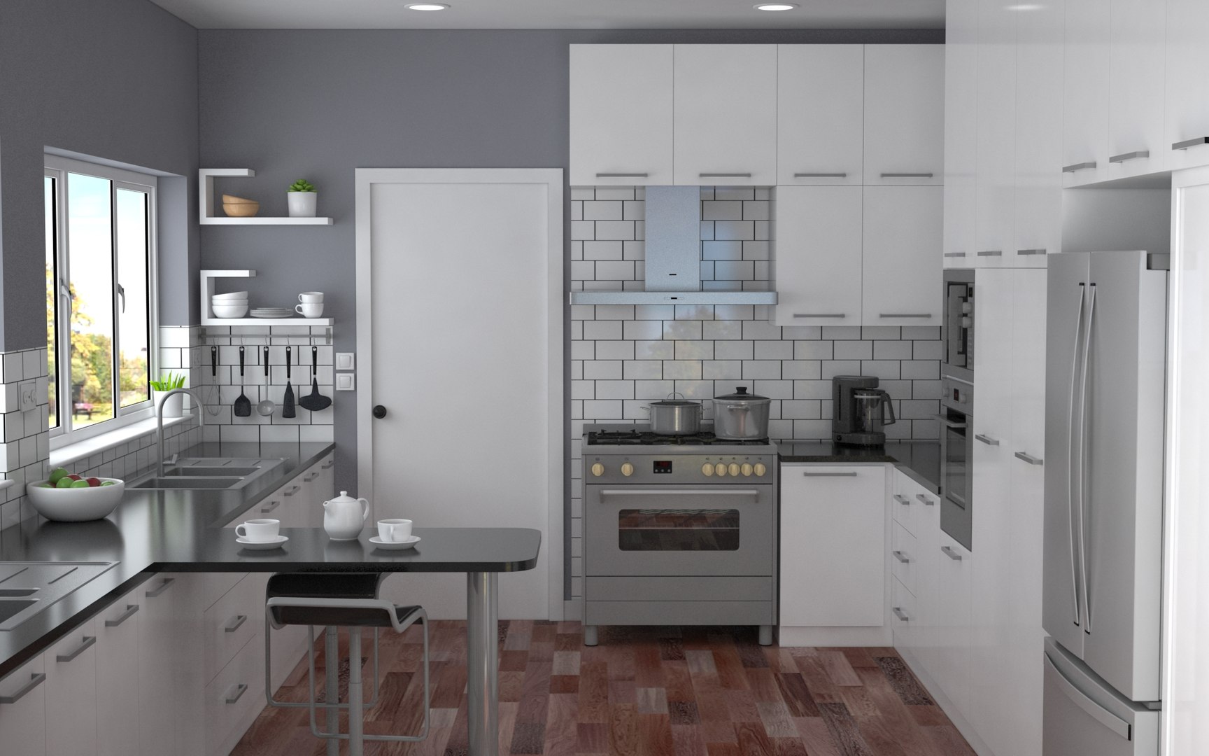 3D Kitchen Interior 03 - TurboSquid 1500287