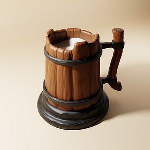 3D Stylized Mug model