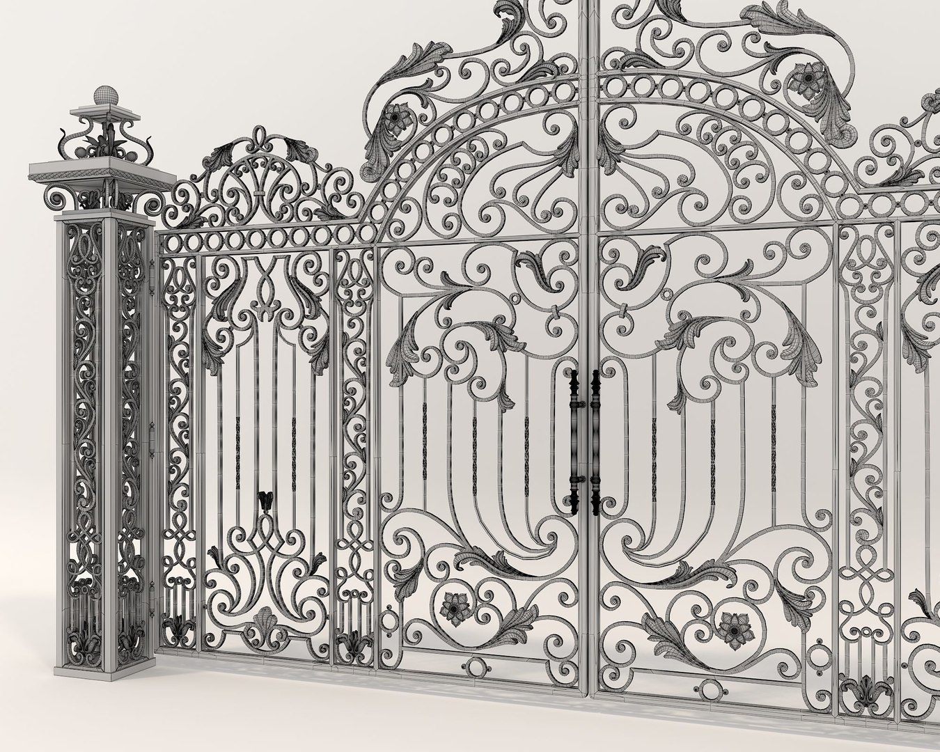 Classic European Style Mansion Gate 6 3D Model - TurboSquid 2273604