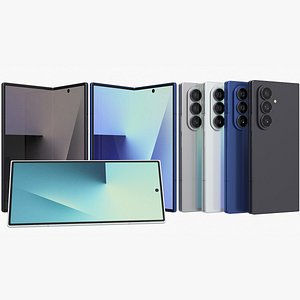 3D Samsung Galaxy Z Fold7 All Colors Animated model