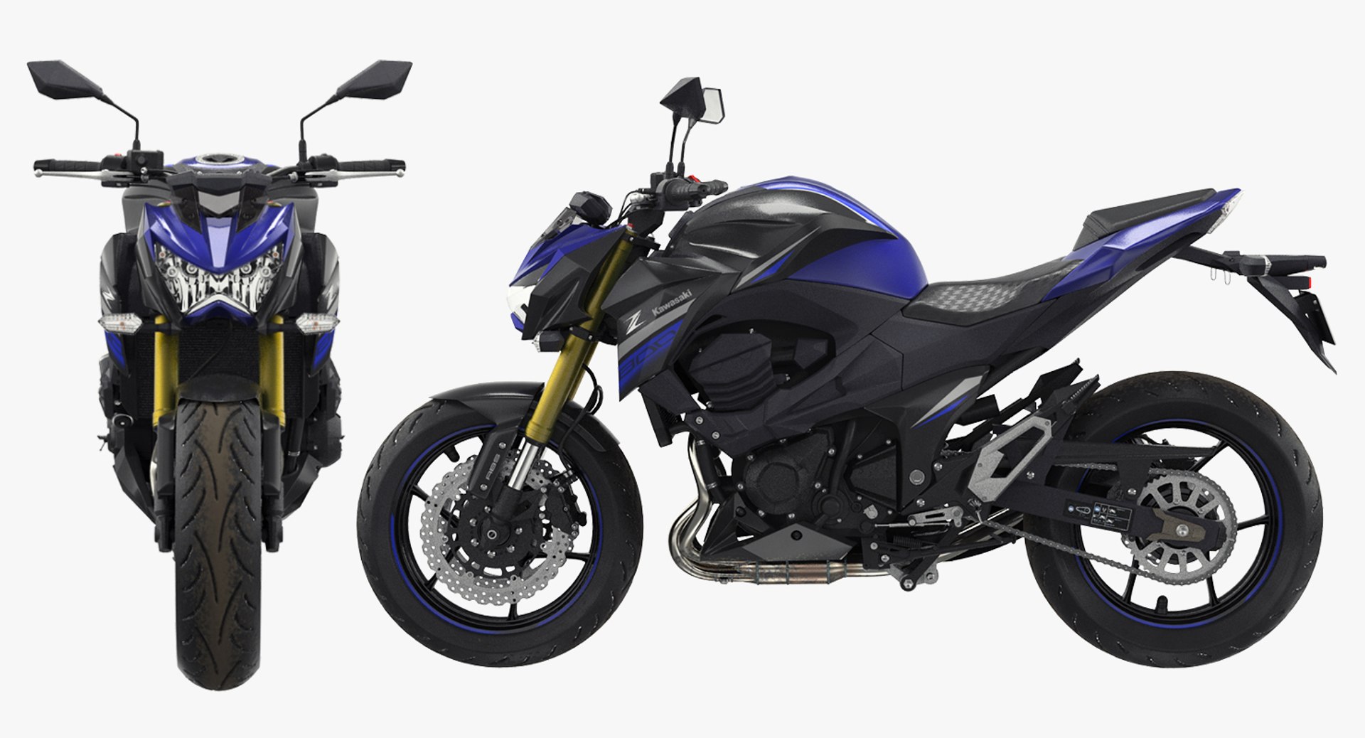 3D Standard Motorcycle Kawasaki Z800 - TurboSquid 1163489