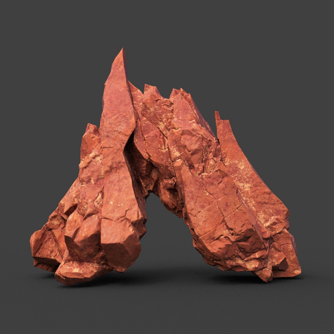 8 Low poly PBR Scifi Yellow Sharp Rock model - TurboSquid 2163592