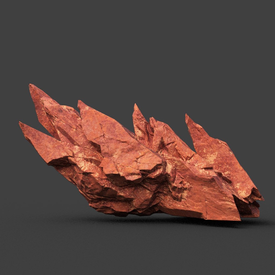 8 Low poly PBR Scifi Yellow Sharp Rock model - TurboSquid 2163592