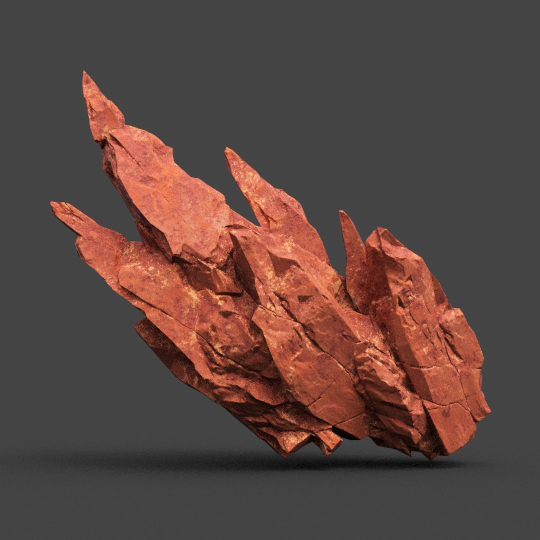 8 Low poly PBR Scifi Yellow Sharp Rock model - TurboSquid 2163592