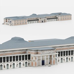 Museo Nacional del Prado Madrid 3D Lowpoly Model 3D model