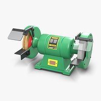 Industrial Bench Grinder 200mm with Coarse Grinding Wheel and Wire Brush