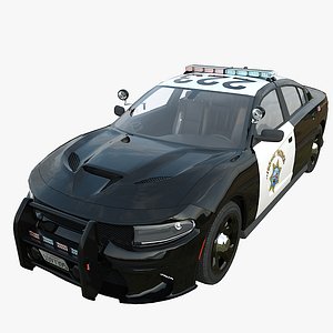 Dodge Charger California highway patrol 3D model