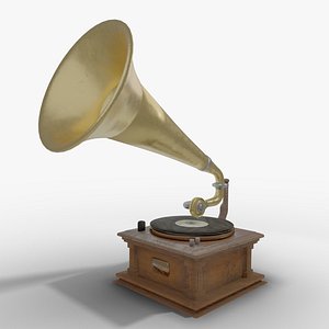3D gramophone vintage