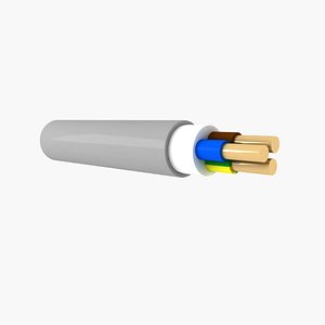 3d model electric cable