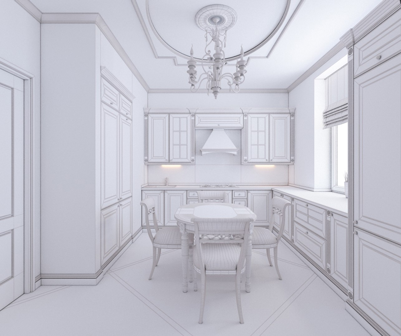 3d Model Kitchen Interior Scene Verona