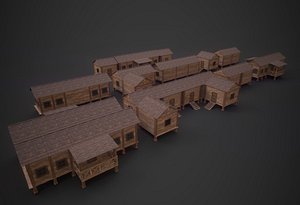 3D Village Modular Wood House