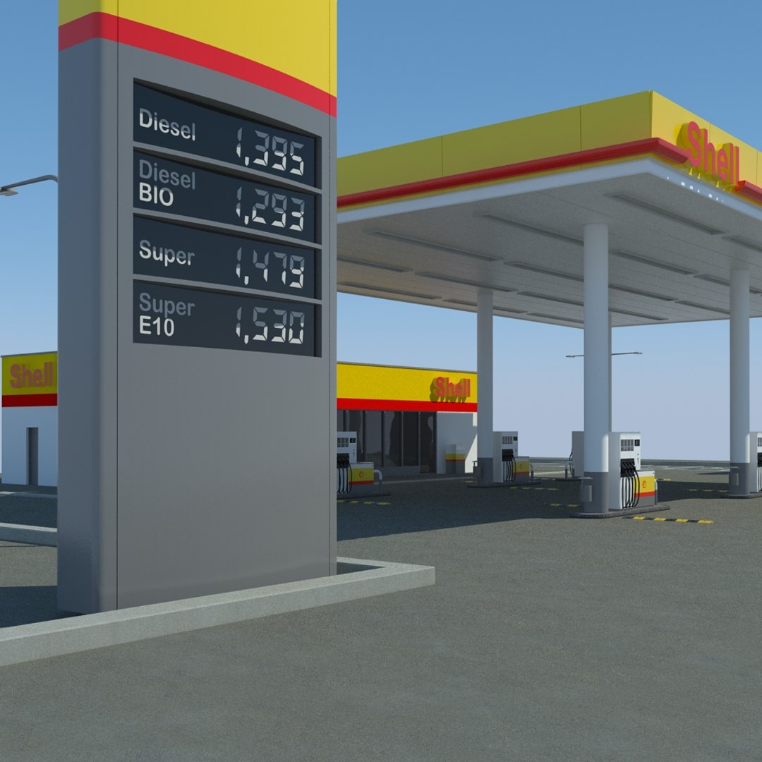 3d shell gas station