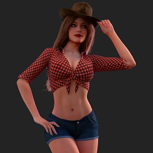 Cowgirl 3D model