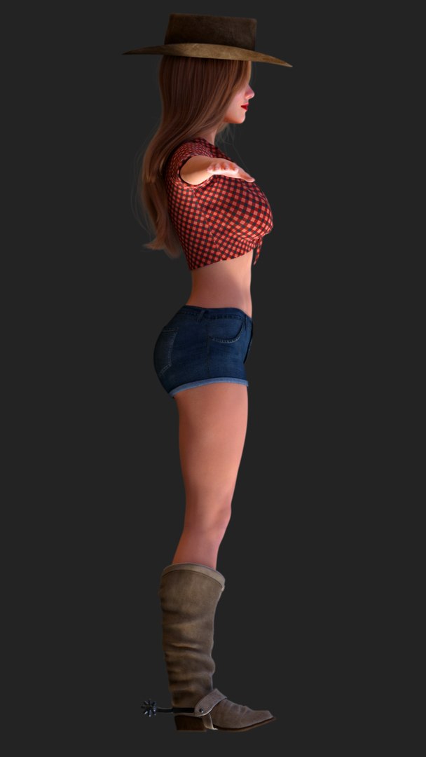 Cowgirl 3d Model Turbosquid 1906073 4405