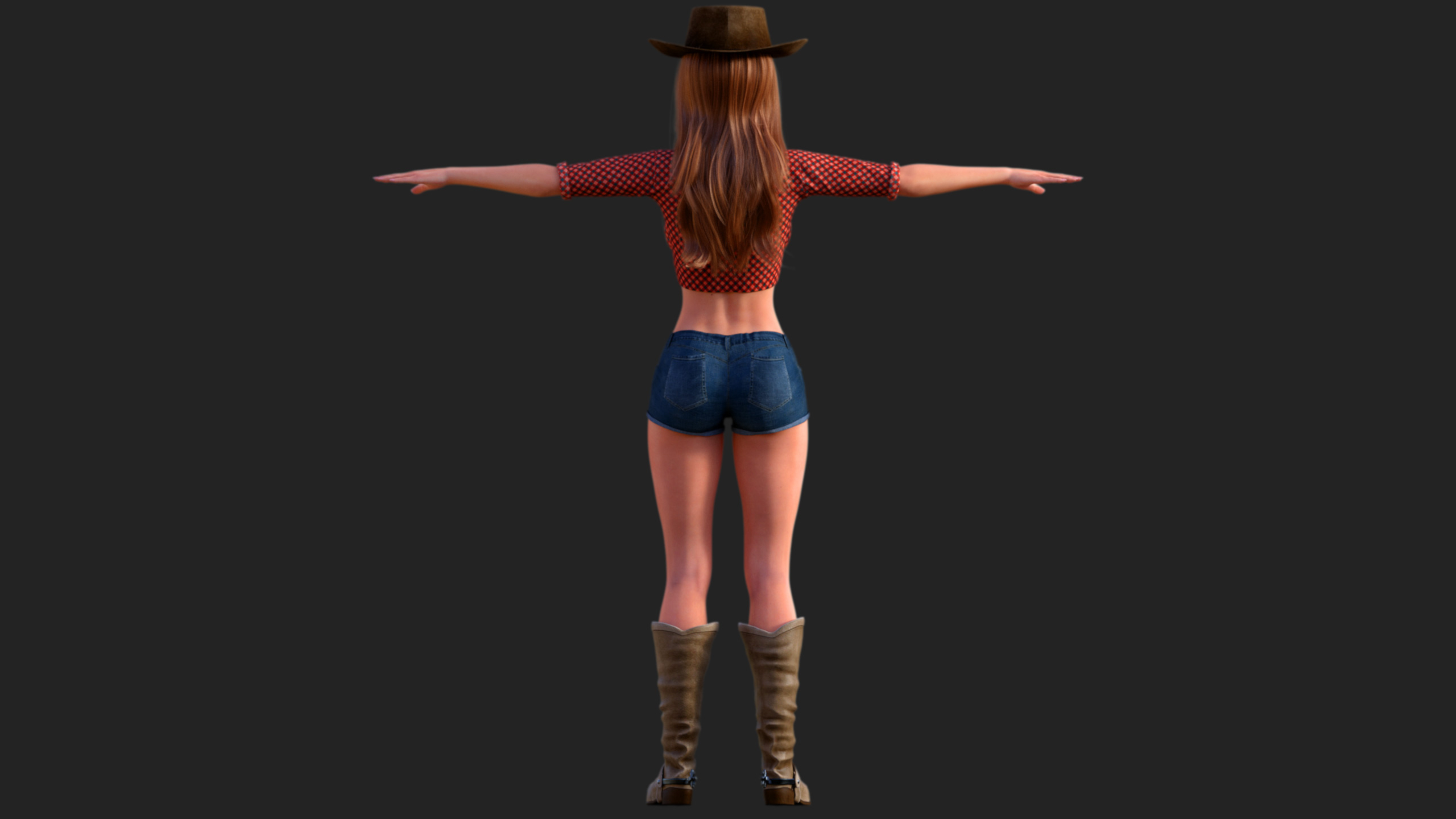 Cowgirl 3d Model Turbosquid 1906073