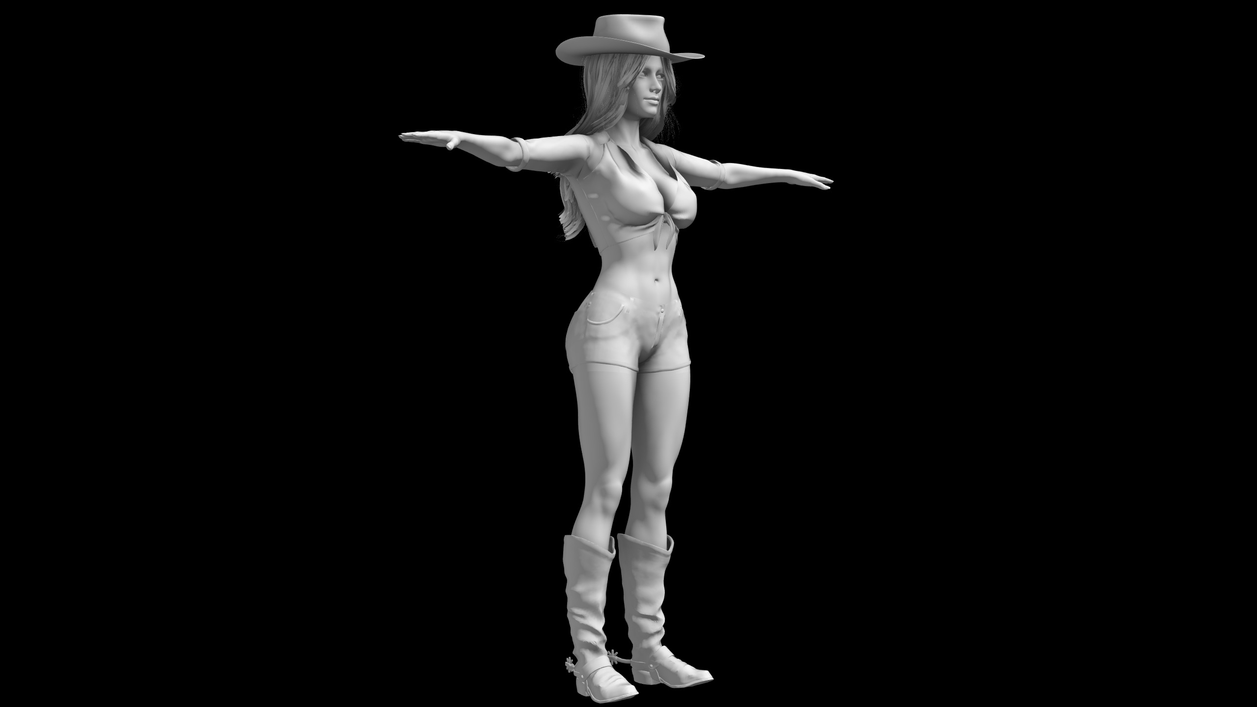 Cowgirl 3d Model Turbosquid 1906073