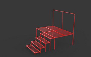 3D Aluminum Deck 3D model