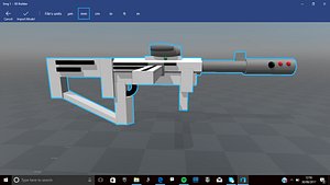 3D smg gun model