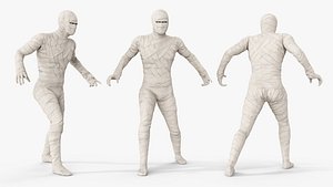 3D Mummy in Clean Bandage Rigged for Cinema 4D