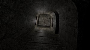 modular corridor - medieval 3d 3ds