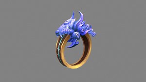 3D Cartoon boa ring model