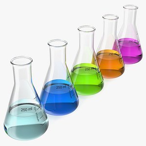 Erlenmeyer Flasks 250 ml with Chemical Reagents Set