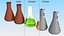 Erlenmeyer Flasks 250 ml with Chemical Reagents Set