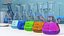 Erlenmeyer Flasks 250 ml with Chemical Reagents Set
