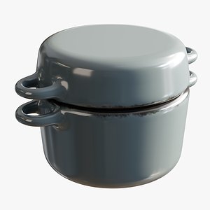 realistic pan casserole mini 3D model