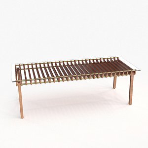 Kea Wood And Glass Dining Table