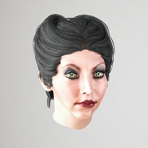 female hair hairstyle 3D model