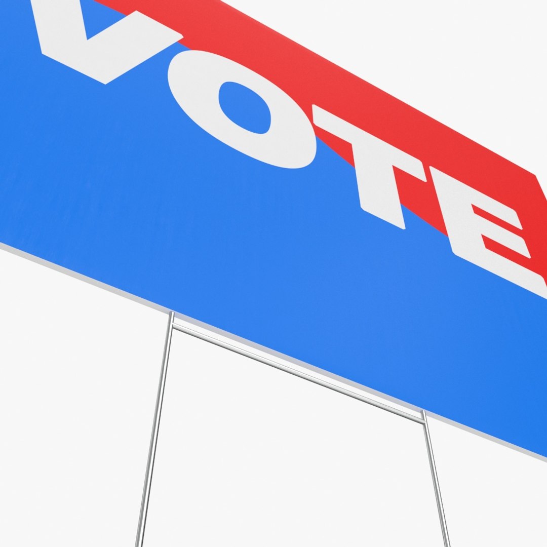 Voting Sign 3D Model - TurboSquid 1433431
