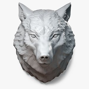 3d wolf head