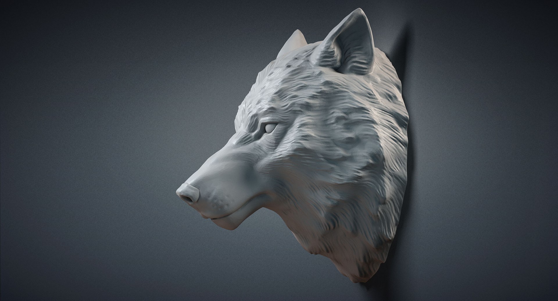 3d Wolf Head