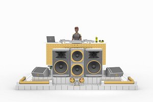 dj stage set lhsp 3d max