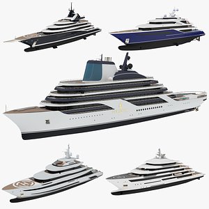 3D Superyachts Bundle 8