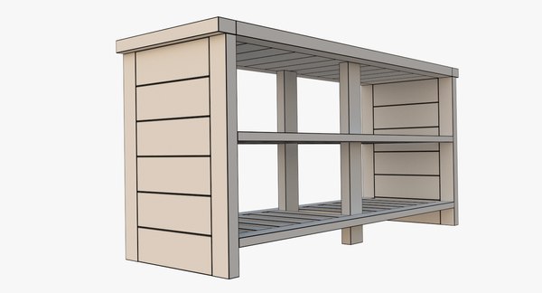 3d shoe rack model