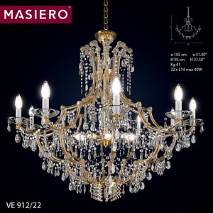 3d model chandelier masiero ve 912