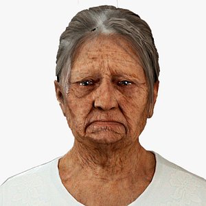 3D Elderly Woman Rigged model