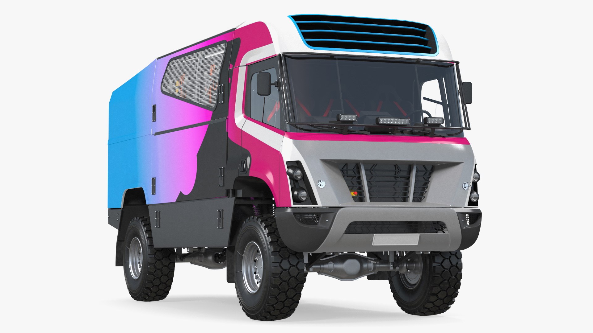 Hydrogen Powered Racing Truck 3D model preview