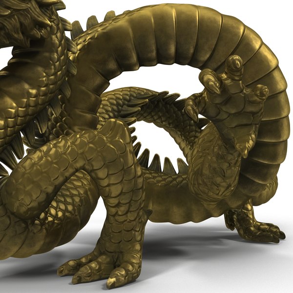 chinese dragon statue 3d c4d