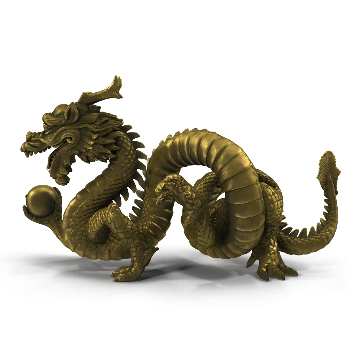 chinese dragon statue 3d c4d