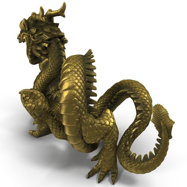 Chinese Dragon Statue 3d C4d