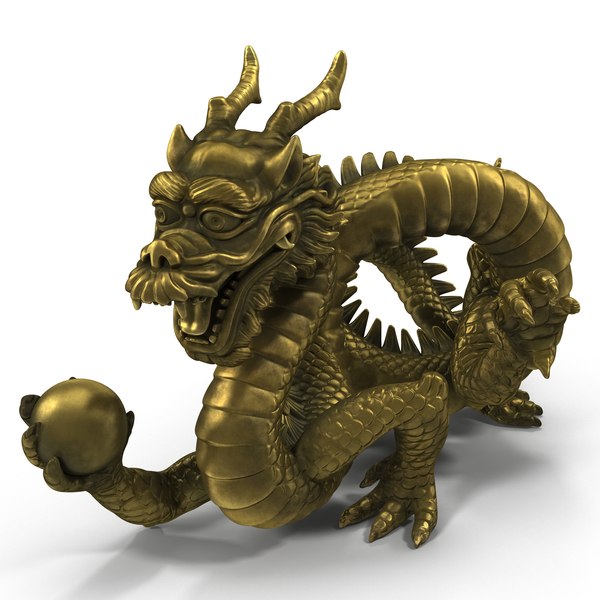 chinese dragon statue 3d c4d