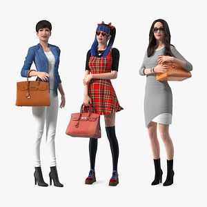 3D Asian Street Fashion Woman Collection model
