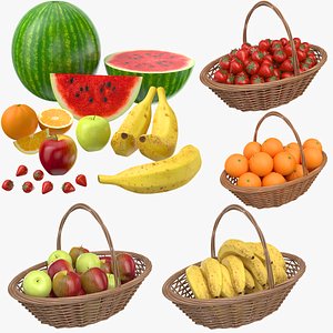 Large Fruits Collection 3D model
