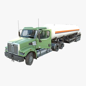 Semi Trailer Gas Tank Truck All PBR Unity UE Textures