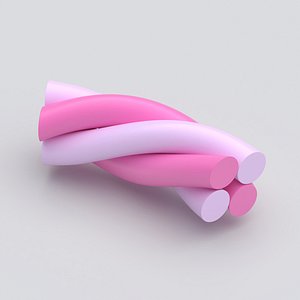 3D model marshmallows twists 02