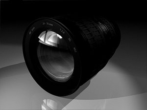 camera slr zoom lens 3d model