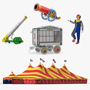 Clown with Circus Equipment Collection 2